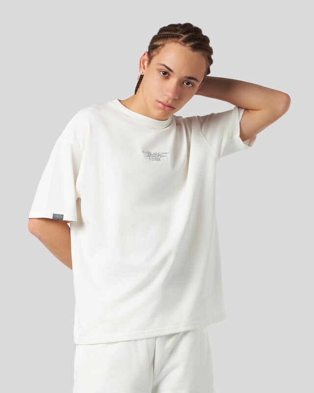 Phobia white tee Gotic Logo and metal label