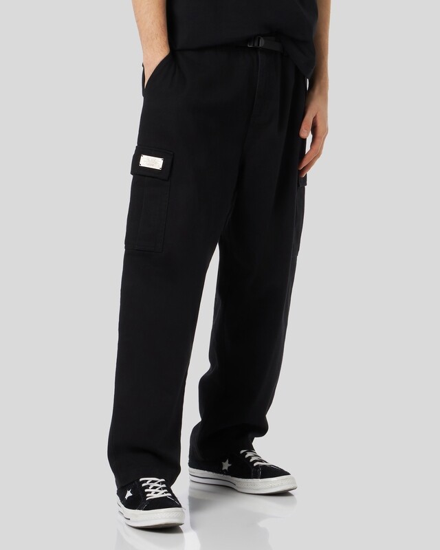 Phobia black cargo pant metal label