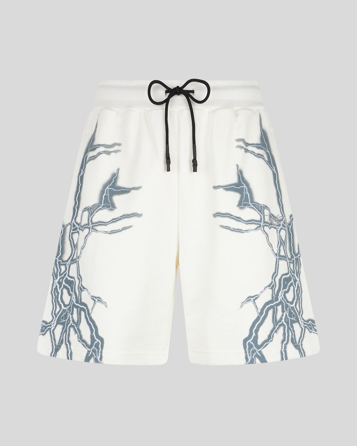 Phobia white shorts lateral Grey lighting print