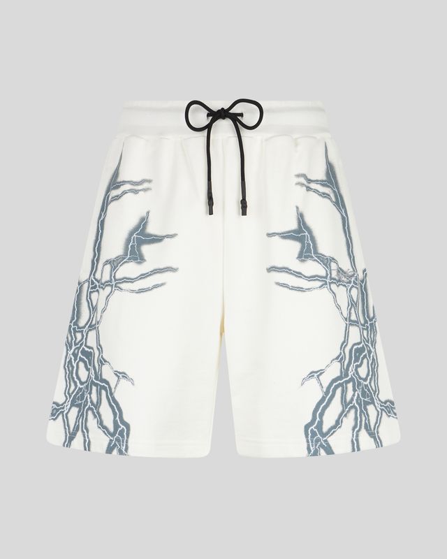 Phobia white shorts lateral Grey lighting print
