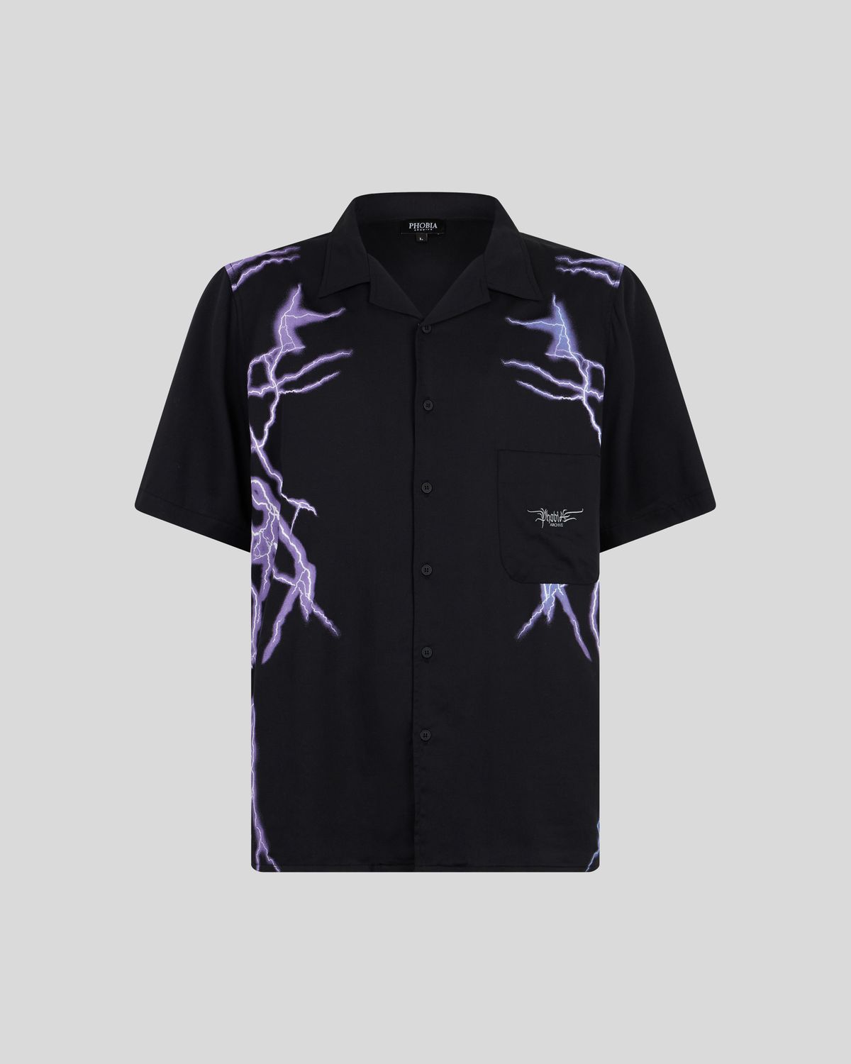 Phobia shirt lateral Purple lighting print
