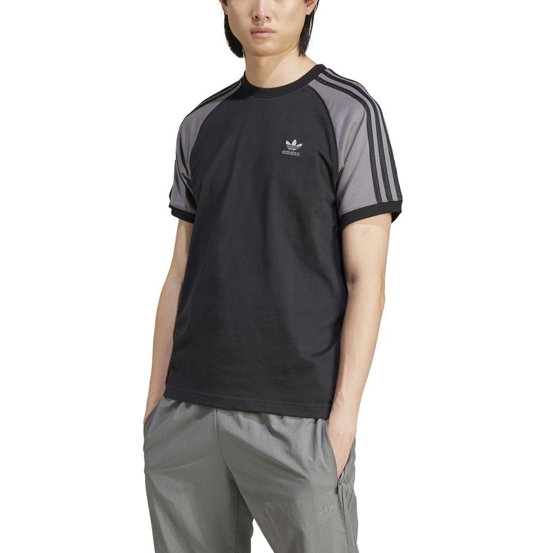 Adidas Color Block 3s tee nero grigio