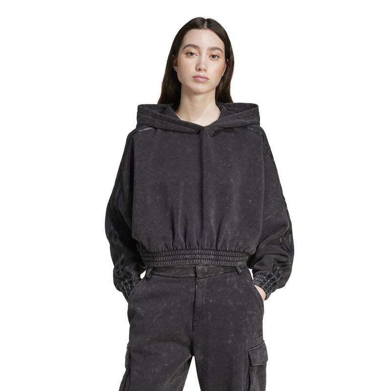 Adidas wash crop hood black