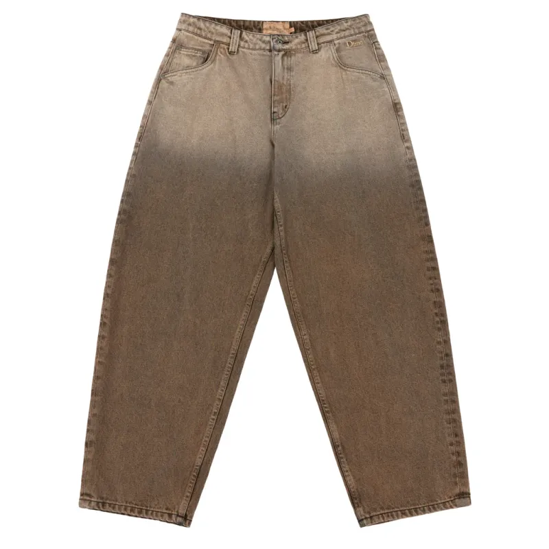 Dime Classic Baggy Denim Pants brown sunblasted