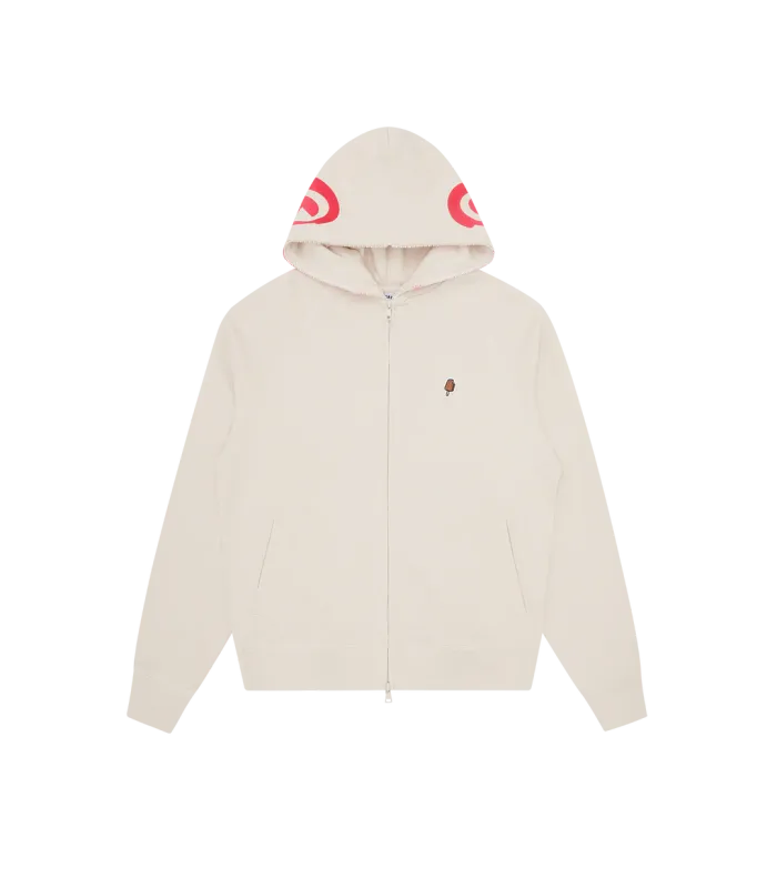 Icecream Gradient Smiley Zip Through Hood