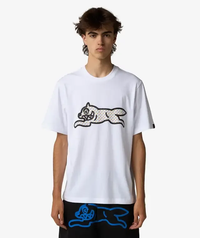 Icecream Polka Dot Running Dog T-Shirt
