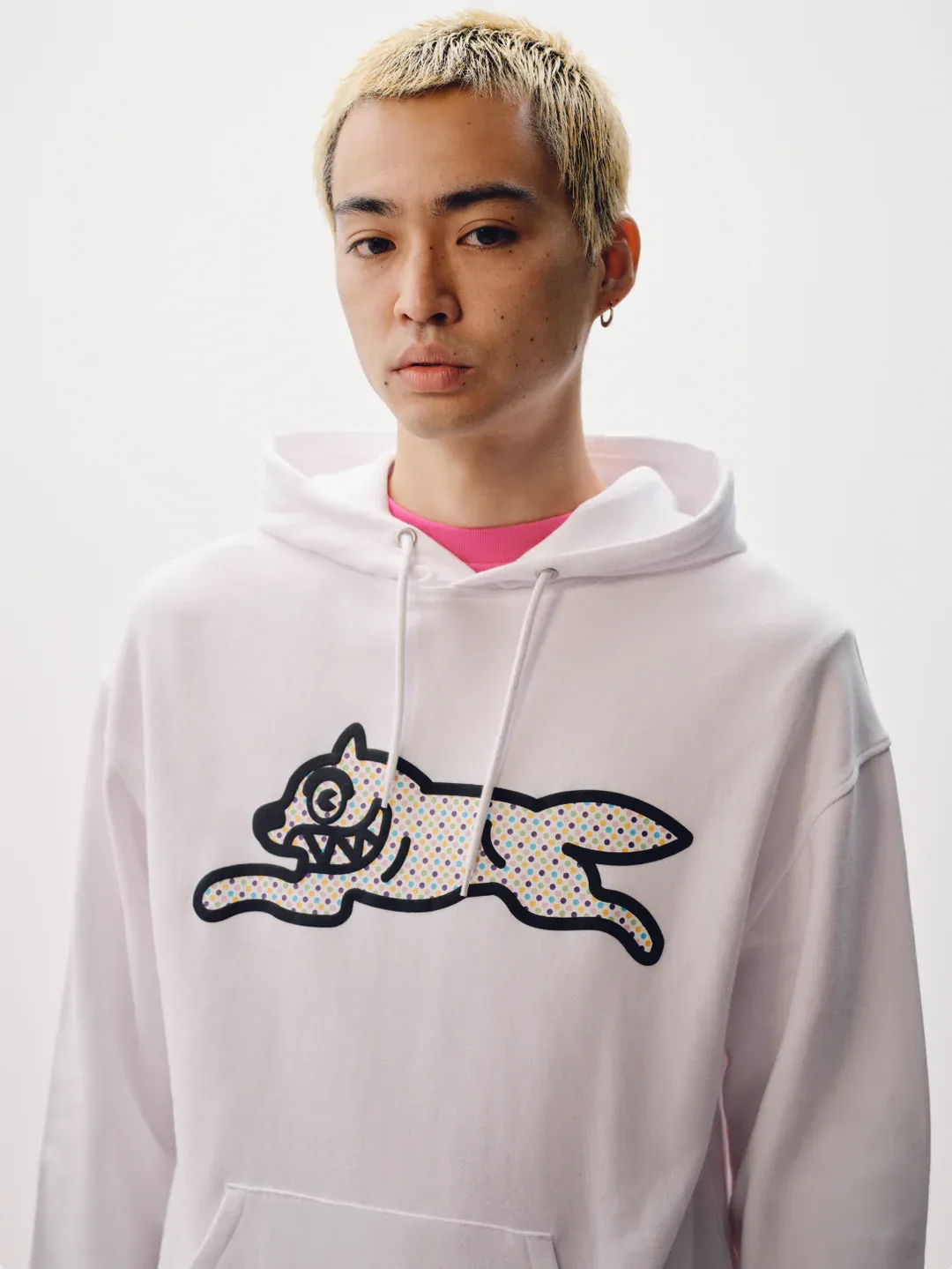 Icecream Polka Dot Running Dog Popover Hood