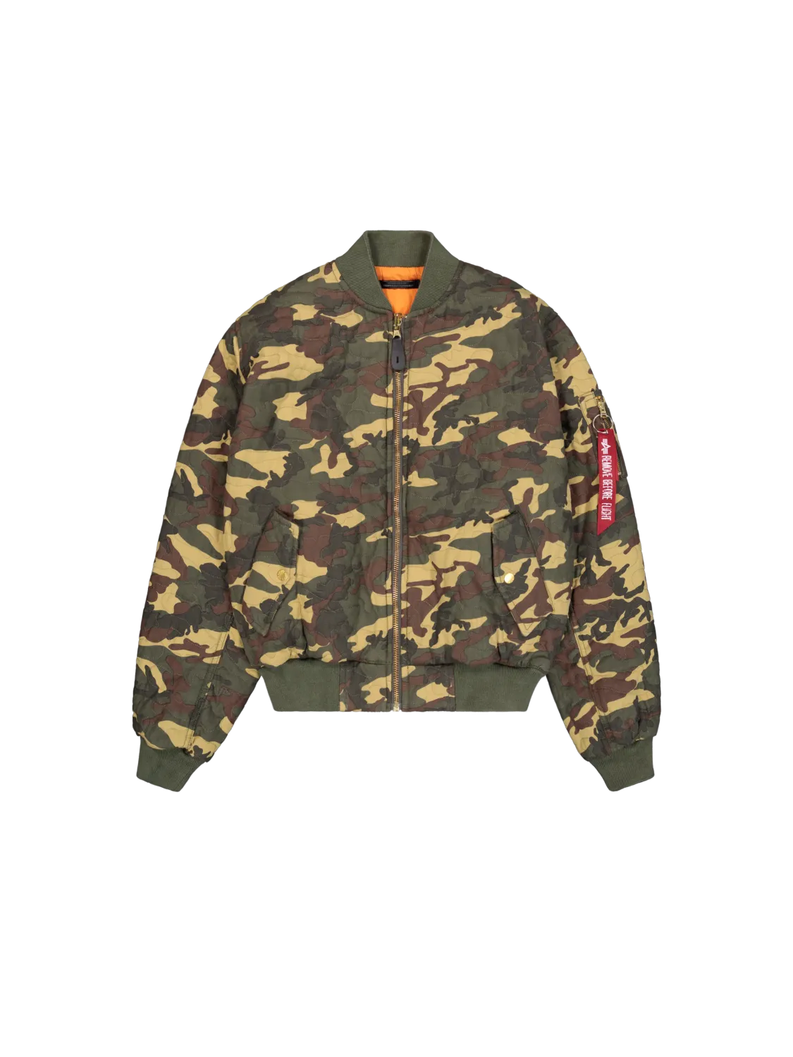 Alpha Industries MA-1 Quilted Camouflage Bomber Jacket