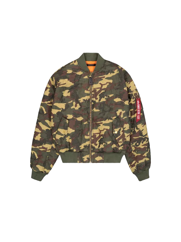 Alpha Industries MA-1 Quilted Camouflage Bomber Jacket