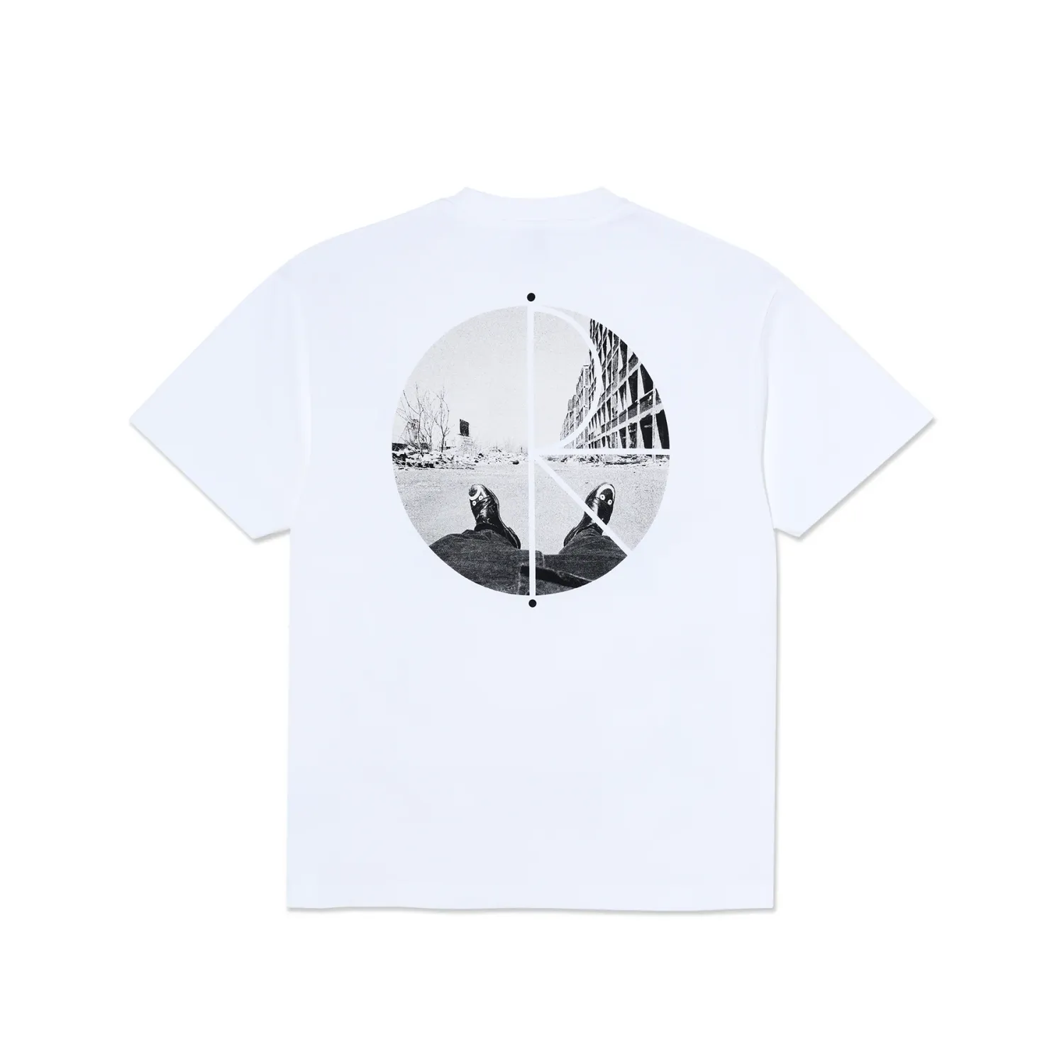 Polar Fill Logo Tee Happy Sad White
