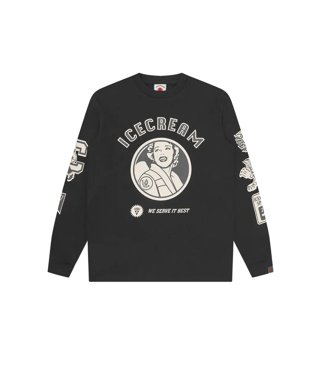 Multi Graphic LS T-Shirt - Black