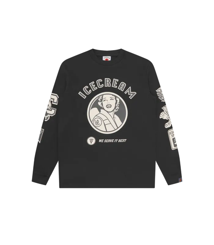 Multi Graphic LS T-Shirt - Black