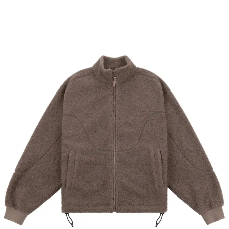Dime Polar fleece Sherpa zip mocha brown