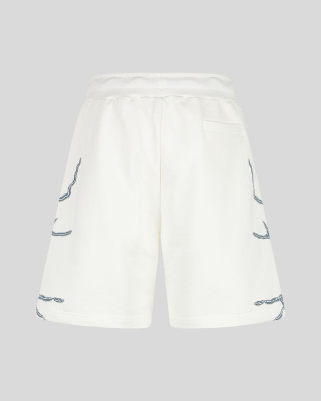 Phobia white shorts lateral Grey lighting print