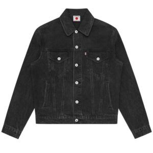 IceCream Spray Paint Running Dog Denim Jacket