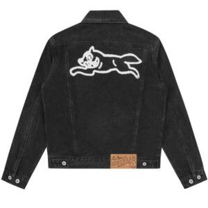 IceCream Spray Paint Running Dog Denim Jacket