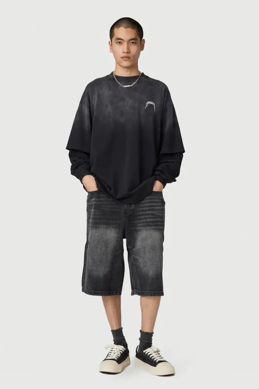 Acupuncture Metal longsleeve washed black