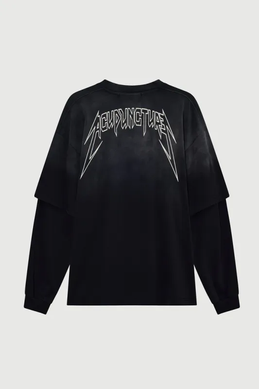 Acupuncture Metal longsleeve washed black