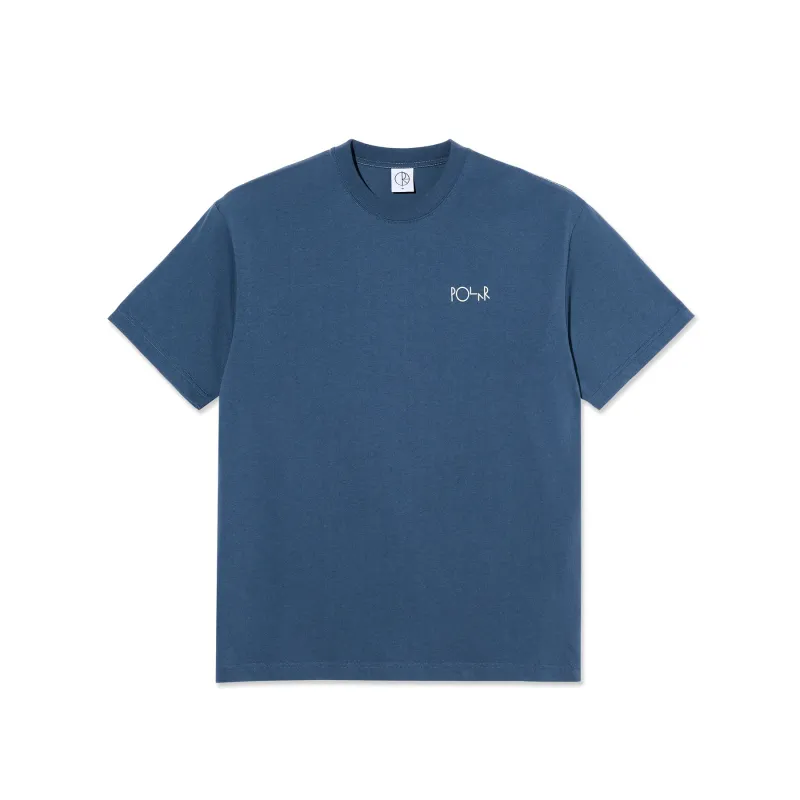 Polar Contrast tee Stroke Logo grey blue