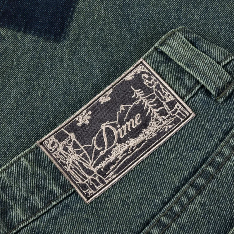 Dime Classic Baggy Denim Pants Distressed green