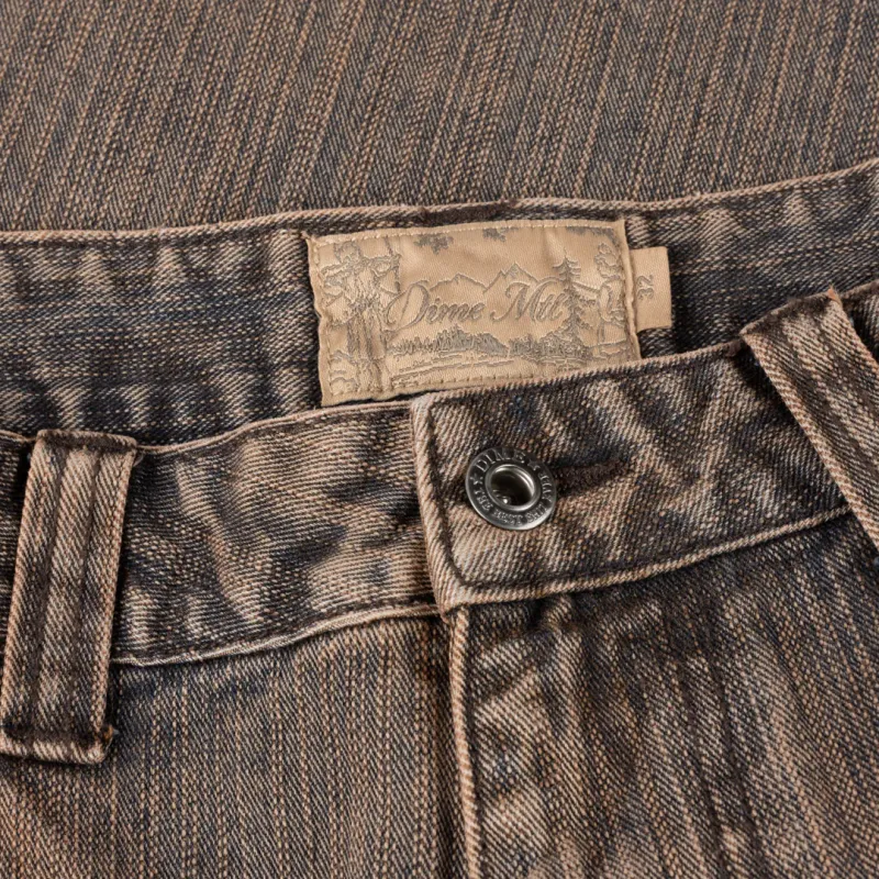 Dime Classic Denim Shorts Premium Brown