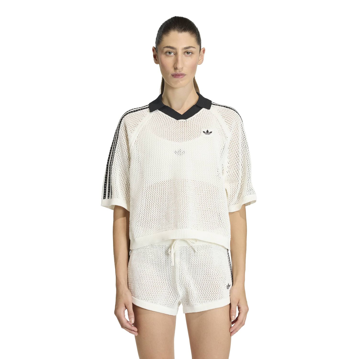 Adidas Crochet Polo Owhite