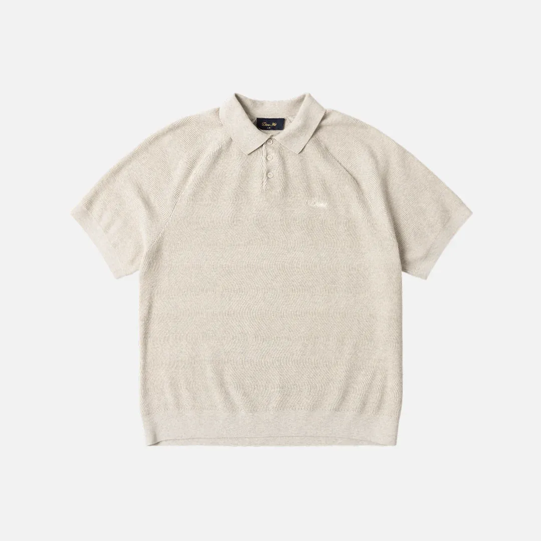 Dime Cable Knit Polo Oatmeal
