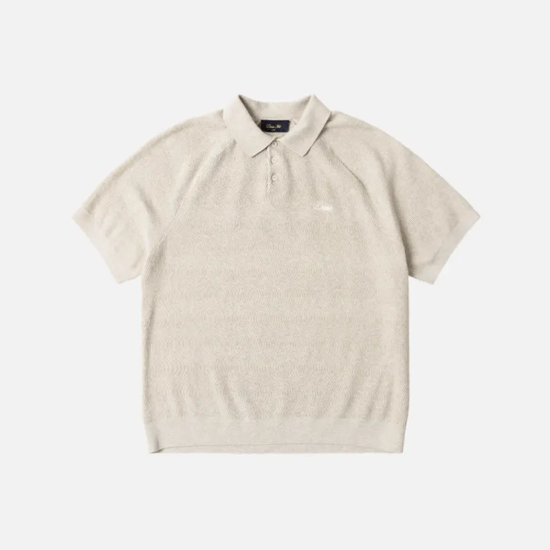 Dime Cable Knit Polo Oatmeal
