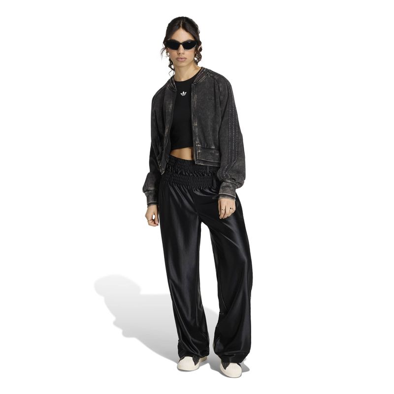Adidas SST double layered cropped track top black