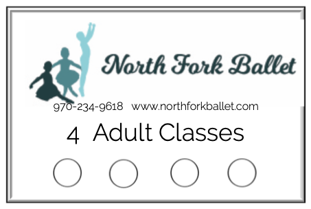 Adult Ballet 4-class Punch Card
