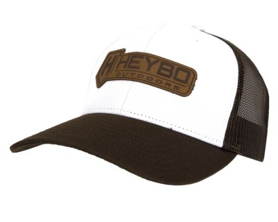 Heybo Bar Logo Leather Patch hat