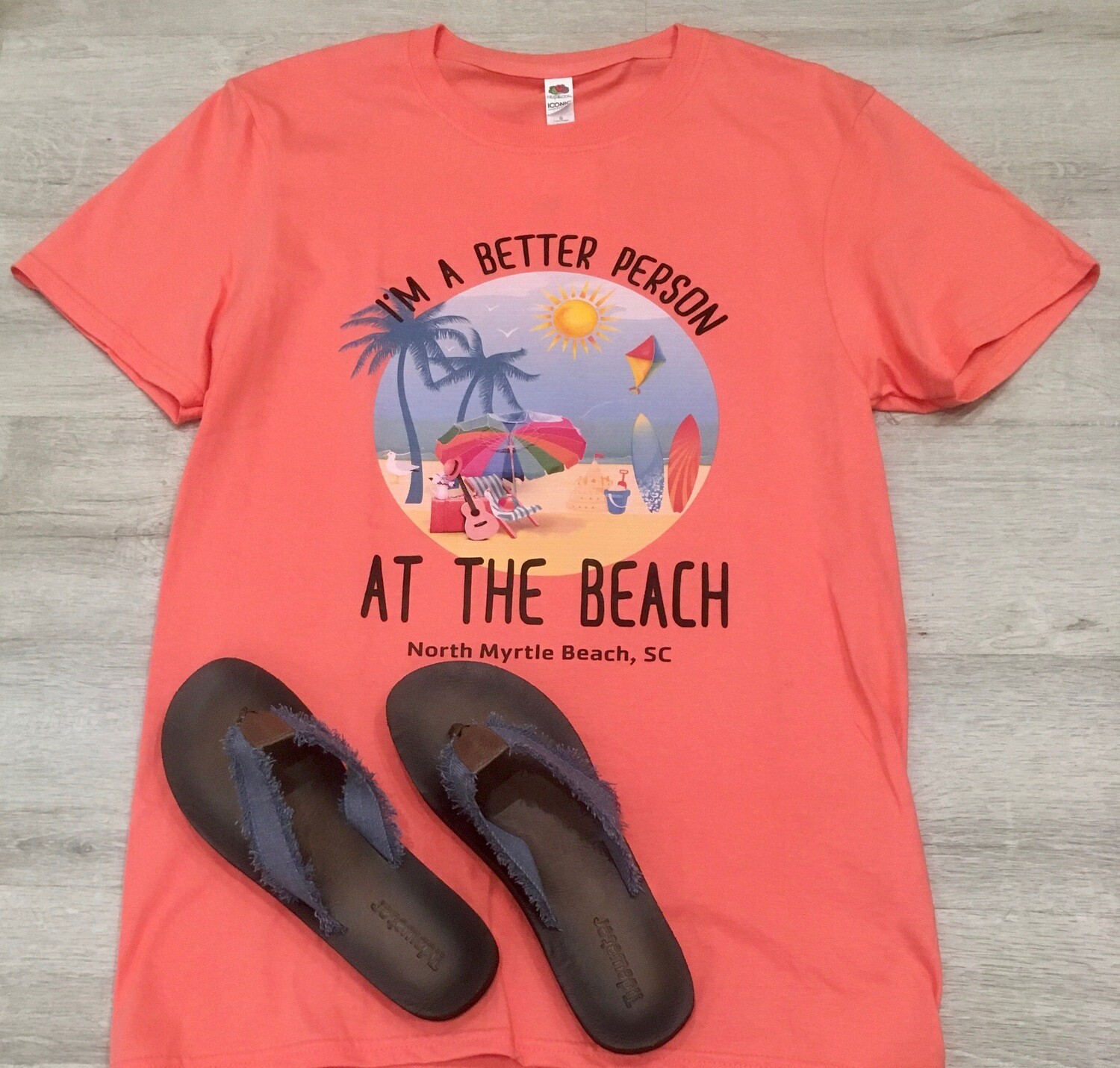 I Am A Better Person At the Beach tee