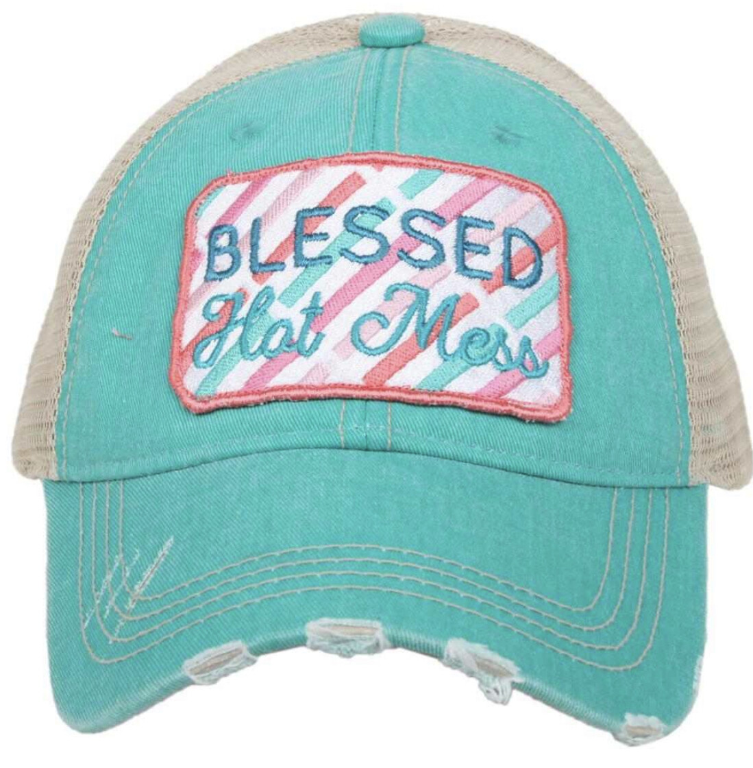 Blessed Hot Mess Patch Trucker Hat