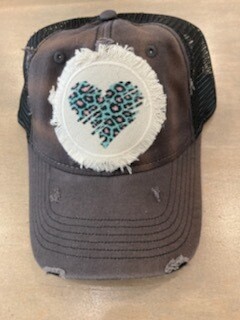 Leopard Heart Valentines Day Hat