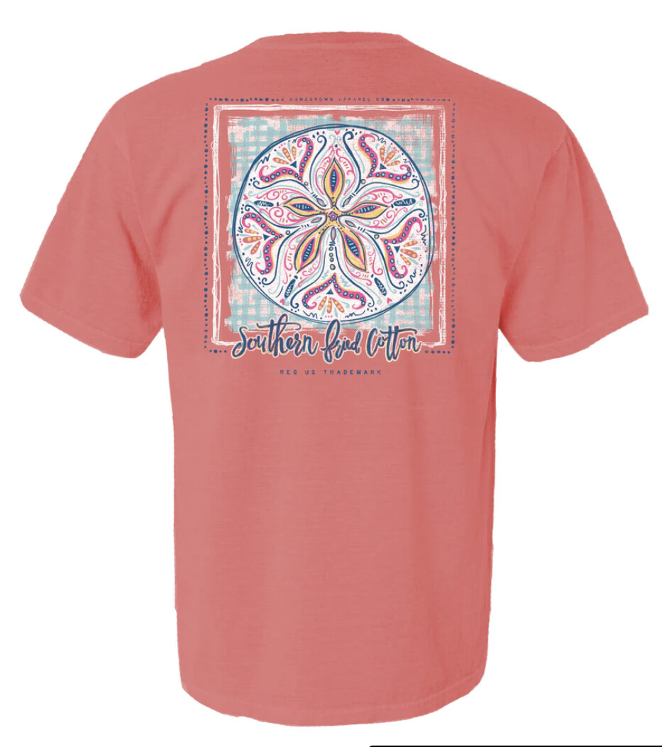 Southern Fried Cotton Painted Sand Dollar SS tee