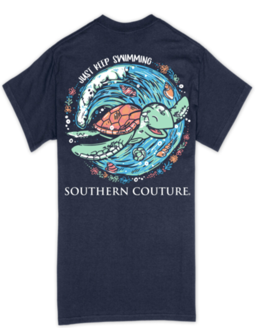 Southern Couture Just Keep Swimming tee