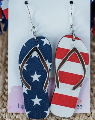 Americana Stars and Stripes Flag Earrings