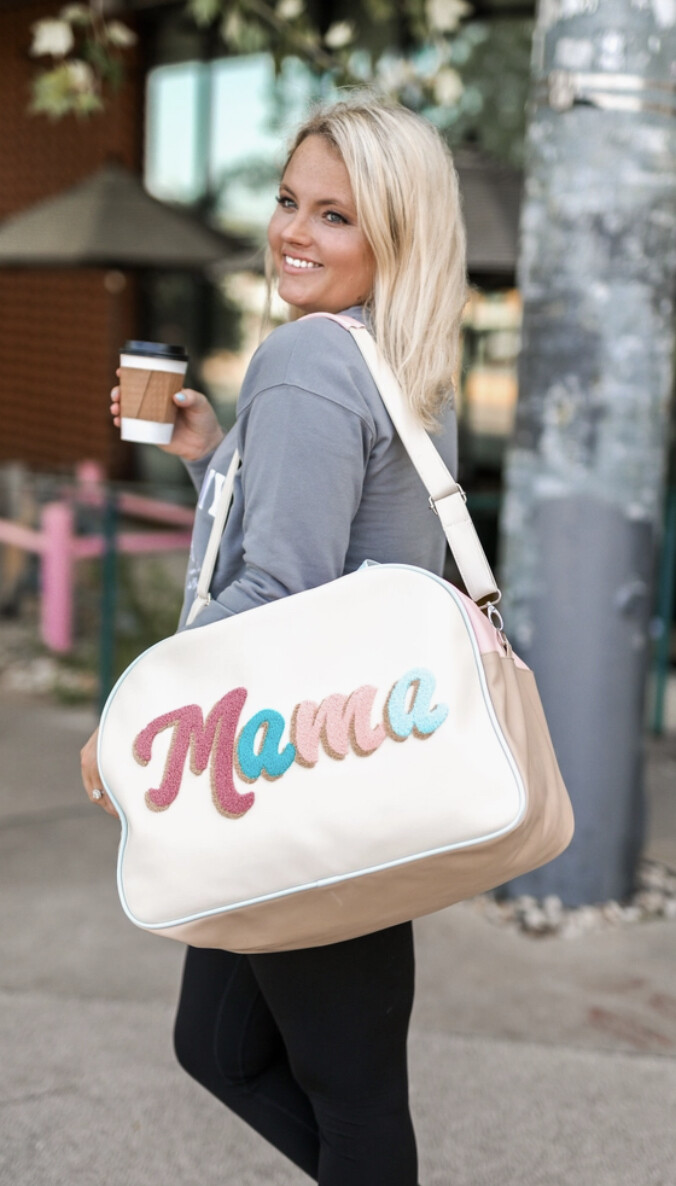 MAMA Duffle Bag with Varsity Letters