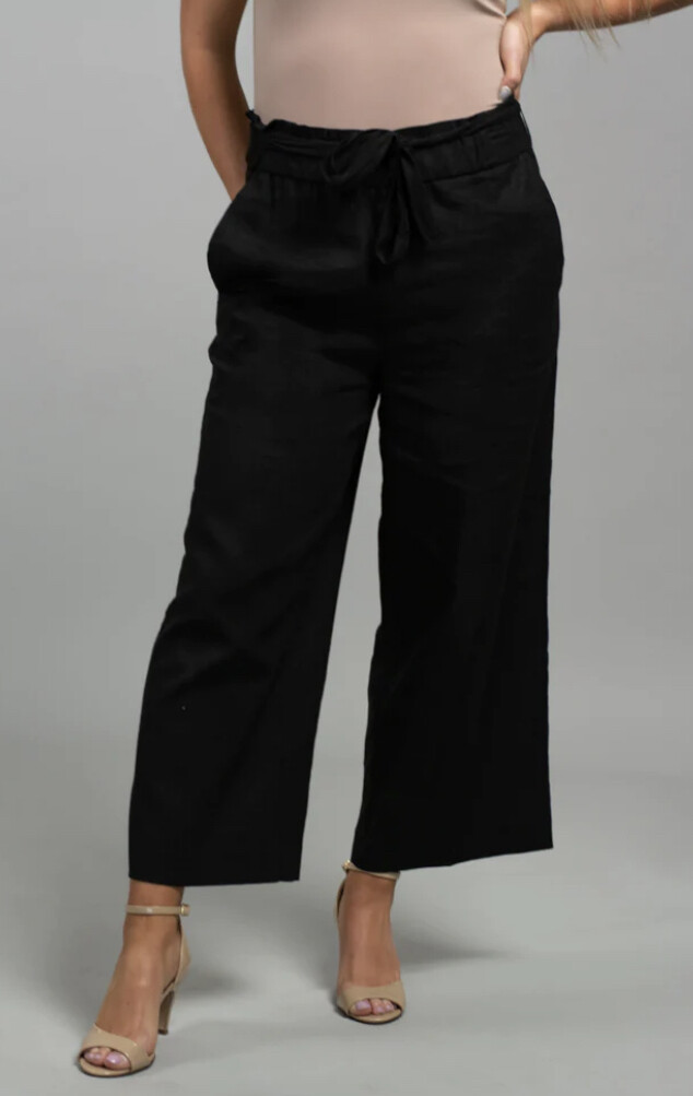 Cropped Paper Bag Pull on Pant