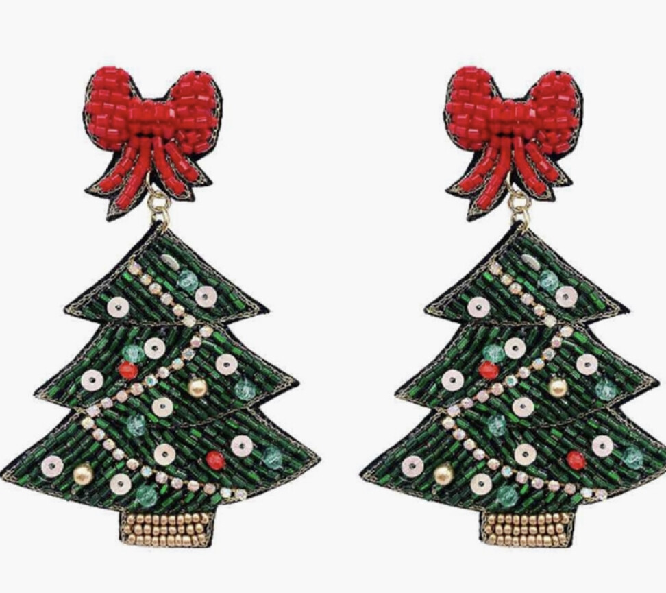 Viv and Lou Oh Christmas Tree Earrings