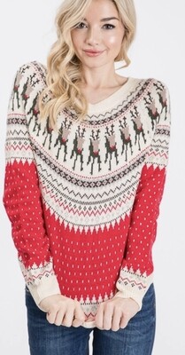 Heimish Christmas Reindeer Sweater Top