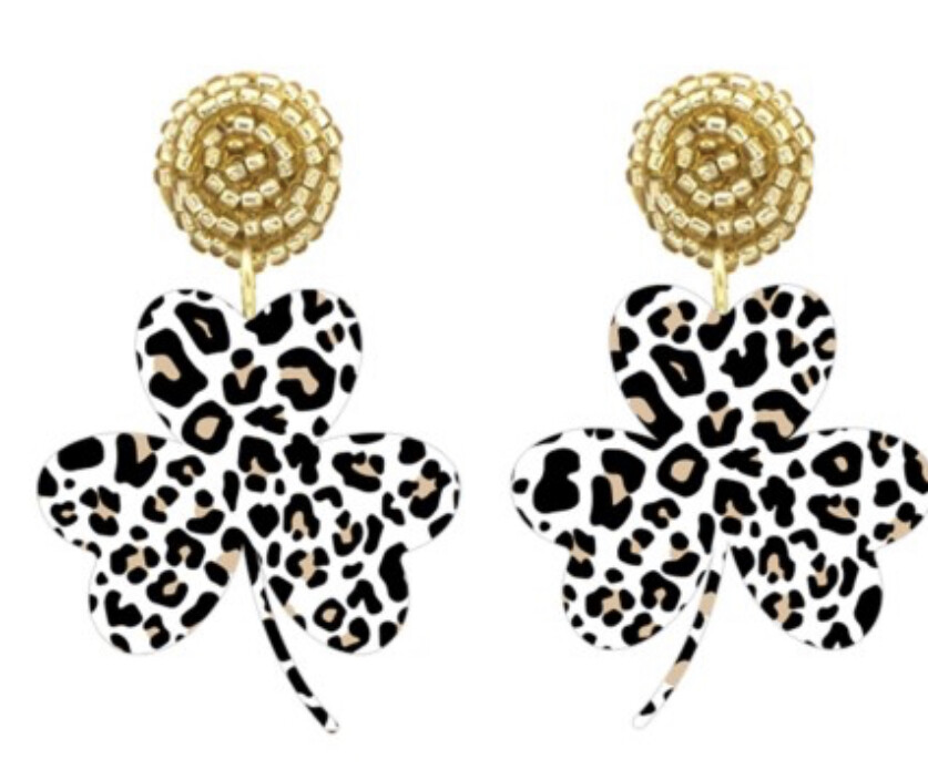 Catwalk Shamrock Acrylic Earrings