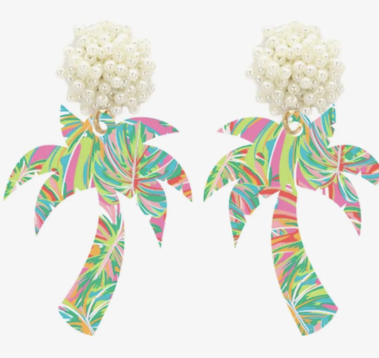Let’s Get Tropical Acrylic Palm Tree Earrings