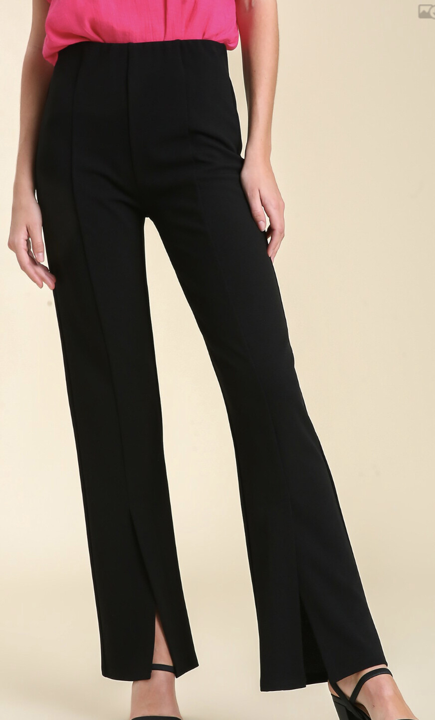 Umgee Jersey Flare Stretch Pants