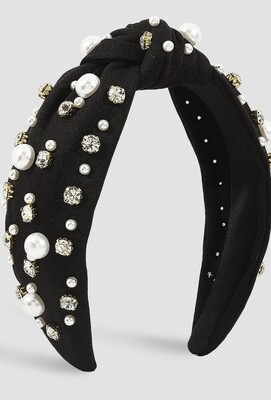Luxury Rhinestone Pearl Topknot Baroque Headband