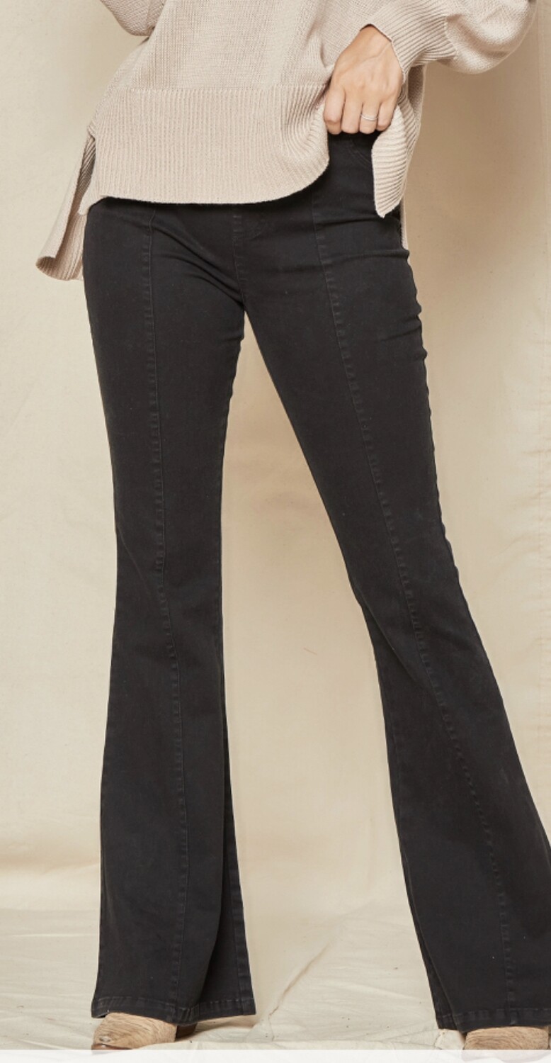 Flare Pants with Elastic Waist