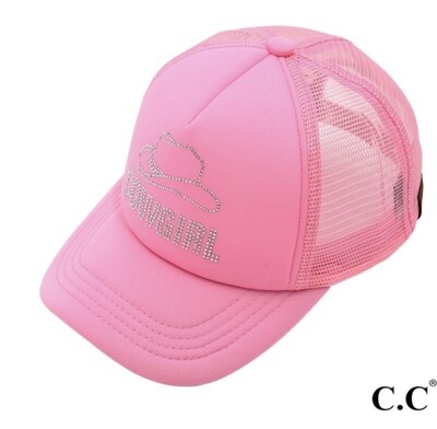 CC Trucker hat Rhinestone Cowgirl Trucker Cap