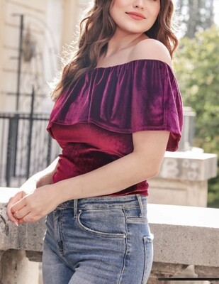 Jess Lea Just a Crush Velvet Bodysuit