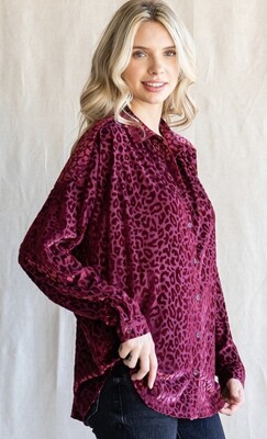 Jodifl Velvet Leopard Print Top