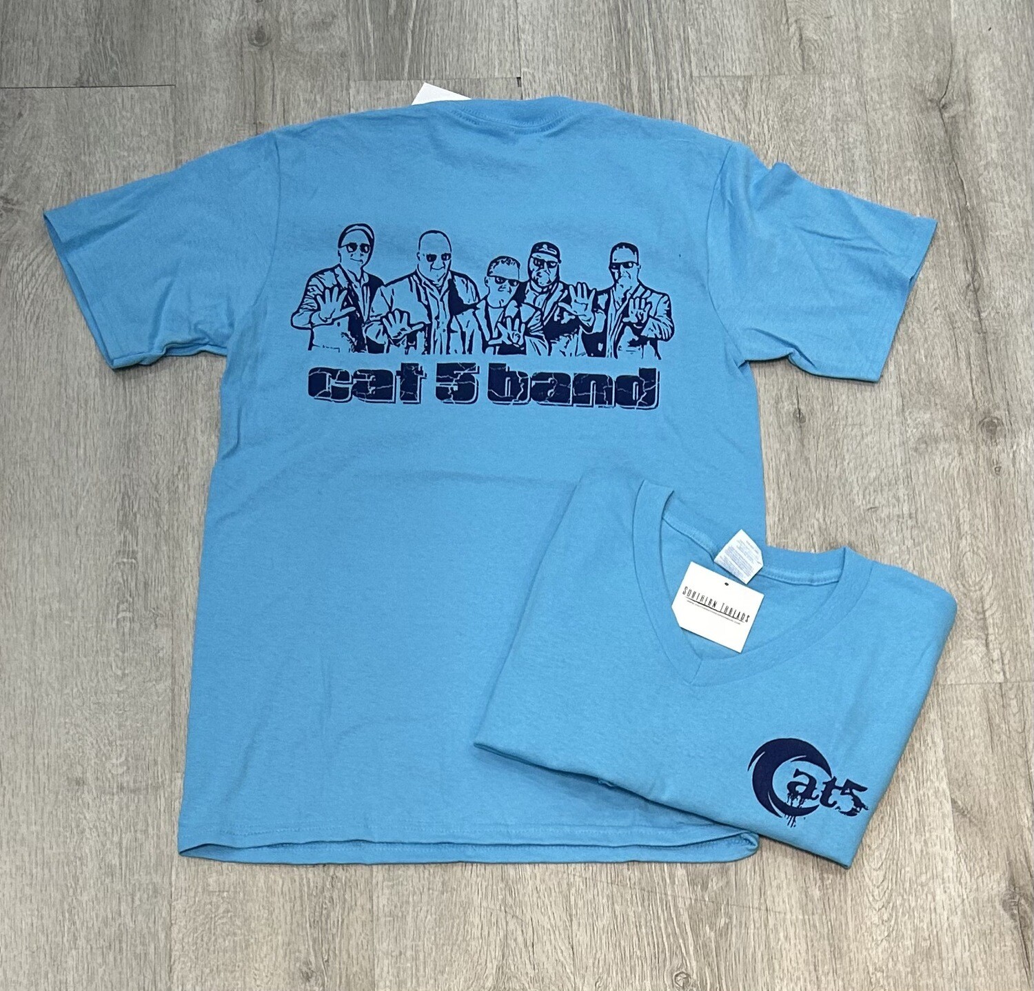Cat 5  Band Silhouette V-Neck